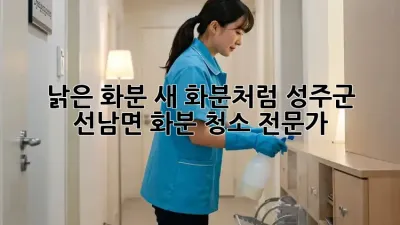 낡은 화분, 새 화분처럼! 성주군 선남면 화분 청소 전문가
